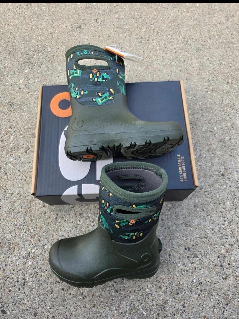 Bogs Green Waterproof Pull-On Boots Big Boys 3